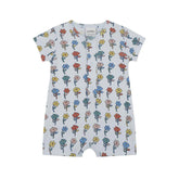 Antebies Grafik Çiçek Kısa Kollu Tulum